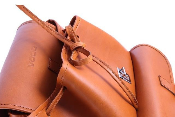 Duży plecak skórzany KEMER VOOC Vintage P38 koniak