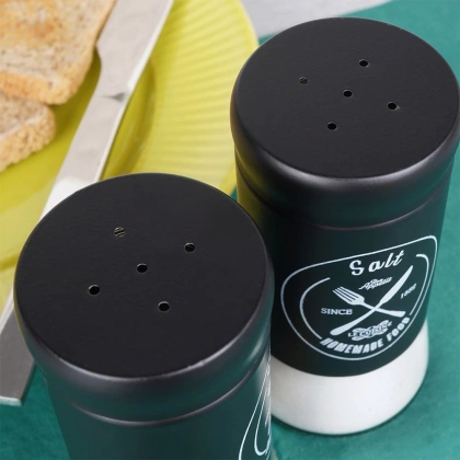 Przyprawnik solniczka pieprzniczka czarny zestaw 2 el.