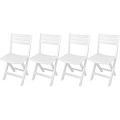 ZESTAW 4 KRZESEŁ CATERINGOWYCH PLASTIKOWY SKLADANCYH KOMODO BIAŁY KPL