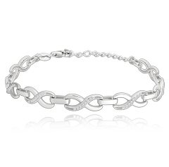 MINET Srebrna bransoletka NIESKOŃCZONOŚĆ z cyrkoniami