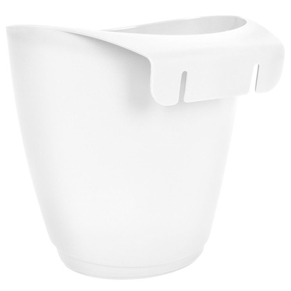 Pojemnik na przybory kuchenne zawieszany na reling biały / organizer RADKA