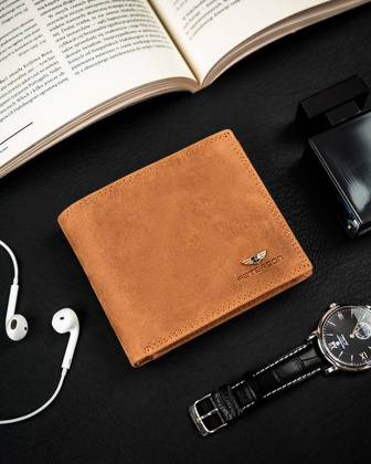 Skórzany portfel męski na dowód rejestracyjny