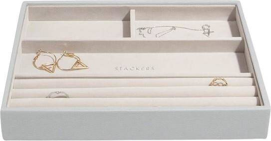 Szkatułka na biżuterię Stackers 4 komorowa classic kamienna szarość