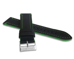 LAVVU Zielony szyty pasek TAILOR z luksusowej skóry Top Grain - 22