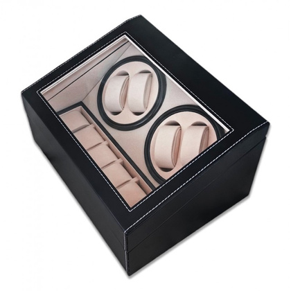 Rotomat na zegarek automatyczny, ekoskóra szkatułka gablotka 31x24x18cm PD103