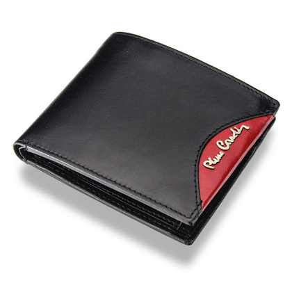 Portfel męski skórzany PIERRE CARDIN TILAK29 8824 RFID Czarny / Niebieski