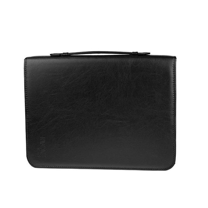 Biwuar aktówka na dokumenty czarna teczka eko skóra A4 - Pavone Nero Tanaro 2089 BL