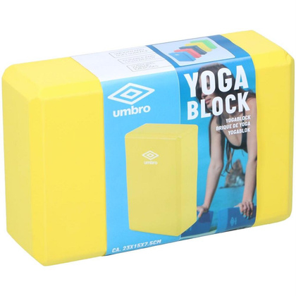 BLOK KOSTKA DO ĆWICZEŃ JOGA PILATES FITNESS UMBRO ŻÓŁTY