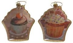 Kpl. 2 bombek szklanych muffinka