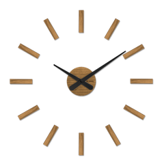 VLAHA Zegar dębowy naklejany MINIMAL wykonany w Czechach ⌀59cm