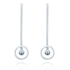 MINET Srebrne wiszące kolczyki