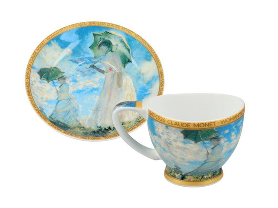 Filiżanka espresso Vanessa - C. Monet, Kobieta z Parasolem (CARMANI)