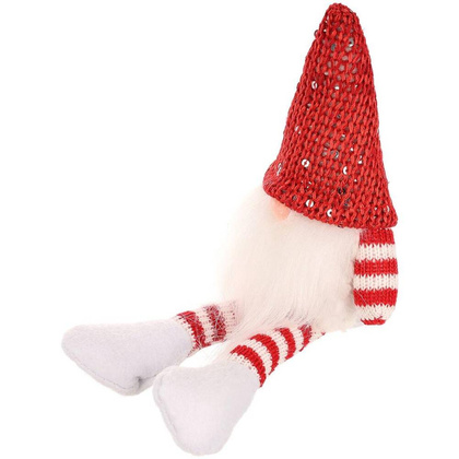 MIKOŁAJ DEKORACYJNY SIEDZĄCY CZERWONY 13+10