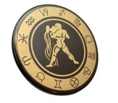Wodnik - znak zodiaku - magnes; metal emaliowany
