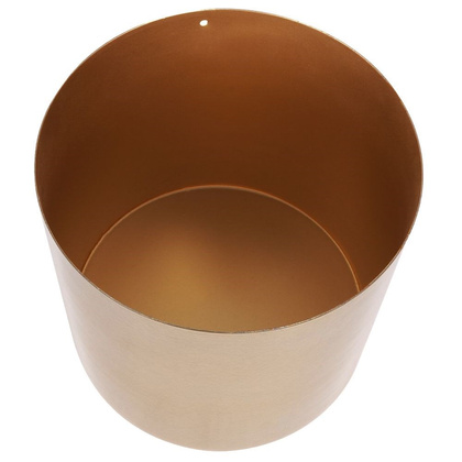 Doniczka metalowa złota na stojaku kwietnik osłonka na rośliny kwiaty 30x15,5x14,5 cm