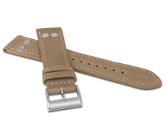 LAVVU Beżowy pasek PILOT z luksusowej skóry Top Grain - 22