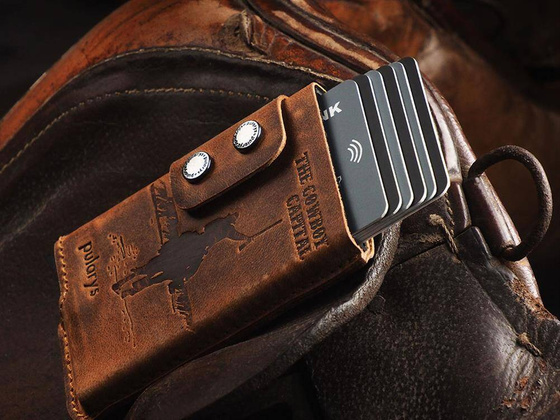 "THE COWBOY CAPITAL" Portfel RFID - SADDLE LEATHER 1950