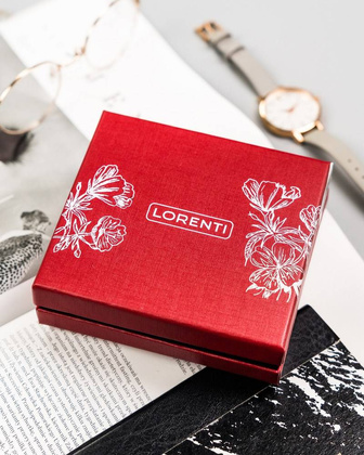 Portfel damski ze skóry naturalnej w piórka