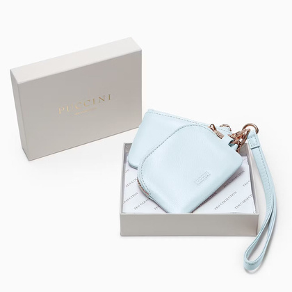 Brelok z saszetkami skórzanymi PUCCINI VULCANO ZN92512 7B Niebieski