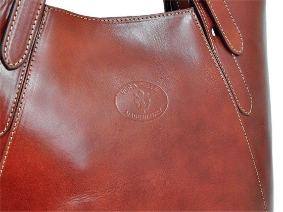 Torebka damska skórzana KEMER 847 Brązowa