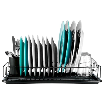 Suszarka na naczynia czarna 50x24x9 cm