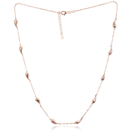 MINET Rose gold srebrny naszyjnik z kroplami