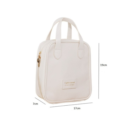 Kosmetyczka organizer na kosmetyki z rączką 17x7x19cm różowa KS128R