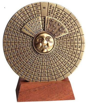 Mosiężny kalendarz wieczysty H27