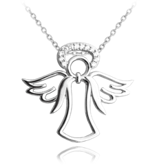 MINET Naszyjnik srebrny ANIOŁ