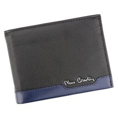 Portfel męski skórzany PIERRE CARDIN TILAK37 8806 RFID Czarno Niebieski