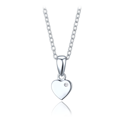 MINET Srebrny naszyjnik z sercem – córka