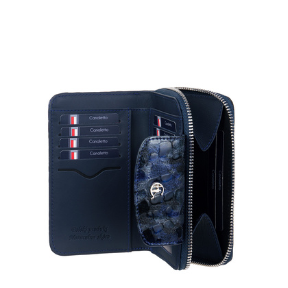 Damski portfel skórzany Canaletto – faktura kropli z RFID | Elegancja i bezpieczeństwo PD1445s288 RFID