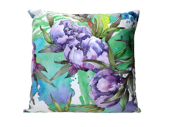 Poduszka z wypełnieniem/suwak - Kwiaty (CARMANI)