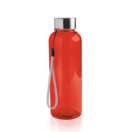 Butelka RPET 500ml, z metalową zakrętką i uchwytem
