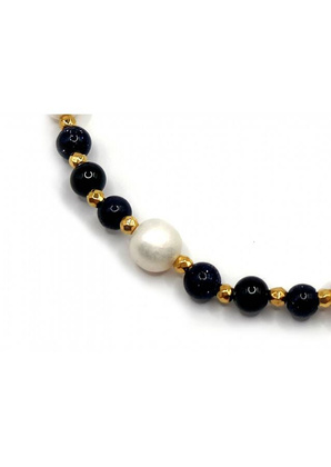 Bransoletka TURMALIN PERŁA 925