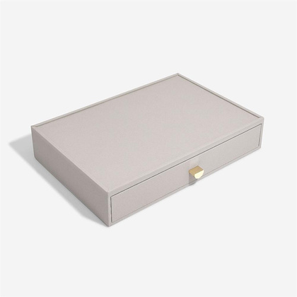 Organizer na kosmetyki Stackers supersize taupe z szufladą z podziałką