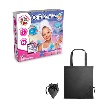 Bath Bombs Kit V. Gra edukacyjna dostarczany ze składaną torbą prezentową