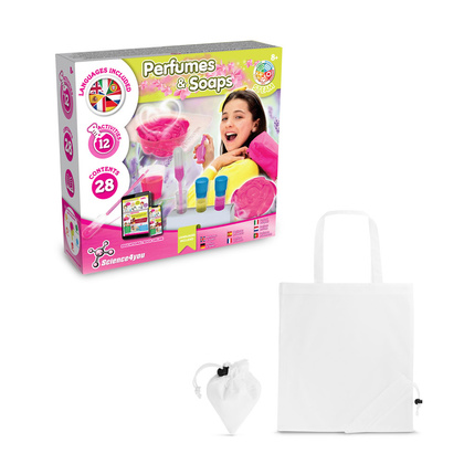 Perfume & Soap Factory Kit V. Gra edukacyjna dostarczany ze składaną torbą prezentową