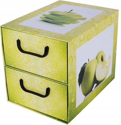 Pudełko kartonowe 2 szuflady pionowe OWOCE JABŁKO