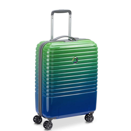 Delsey Caumartin Plus mała zielono - niebieska walizka kabinowa na kółkach 55 cm