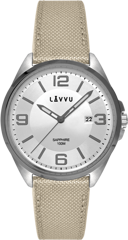 LAVVU Zegarek ze szkłem szafirowym HERNING Grey