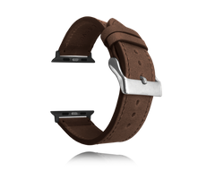 LAVVU Ciemnobrązowy skórzany pasek Top Grain do APPLE WATCH 42-44 mm