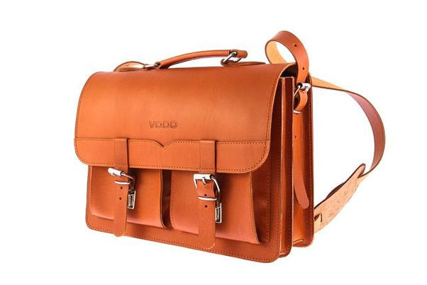 Klasyczna teczka / plecak KEMER VOOC Vintage P12 naturalny