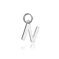 MINET Srebrny wisiorek mała litera „N”