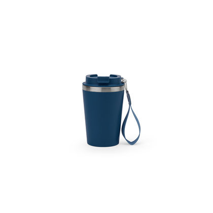 SPITZ. Kubek podróżny ze stali nierdzewnej (90% z recyklingu) z podwójnymi ściankami i matowym wykończeniem 460 ml