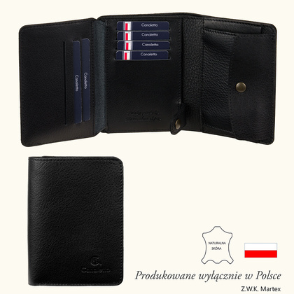 Skórzany Portfel Męski Canaletto 11 kart PM1550s246