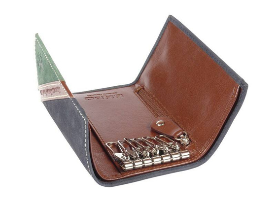 BH-375 SPORT Etui na klucze skórzane Granatowe