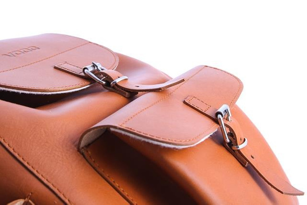 Ogromny plecak skórzany KEMER VOOC Vintage P40 Brązowy