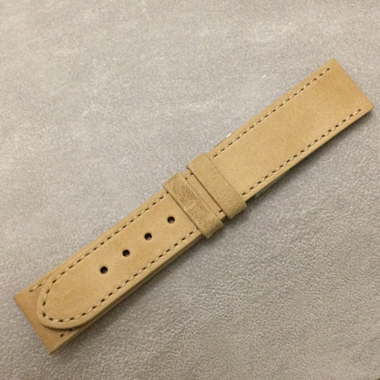 LAVVU Beżowy szyty pasek SPORT z luksusowej skóry Top Grain - 20