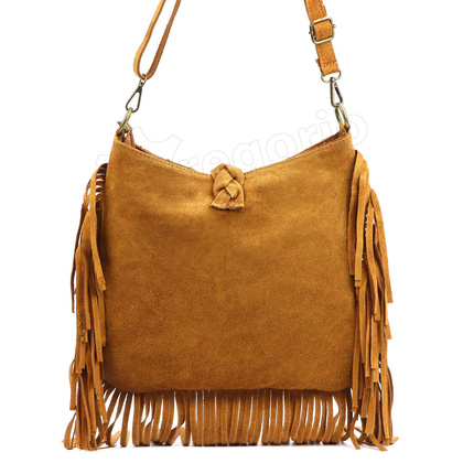 Torebka damska skórzana 25-073 Camel